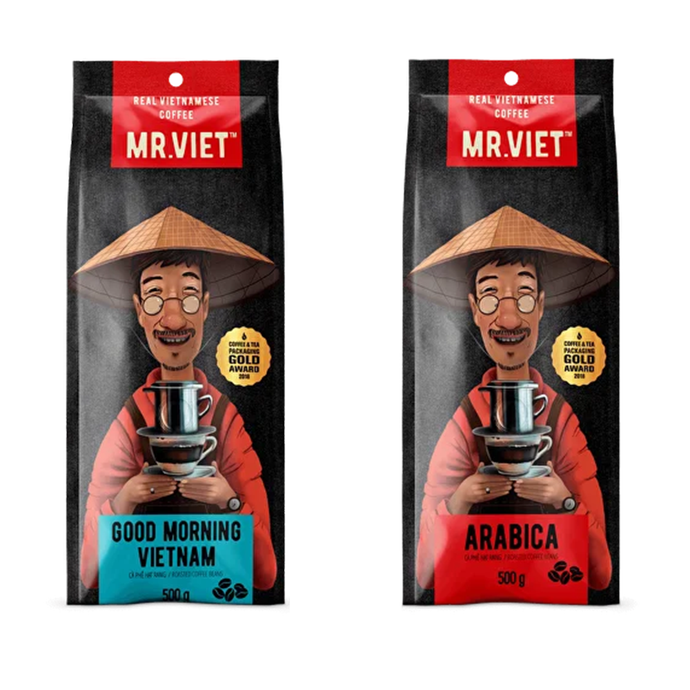 41-11 MR.VIET Premium Ground Coffee Collection – Arabica & GoodMorning Robusta | Twin Pack 2 x 250g - Ảnh 1